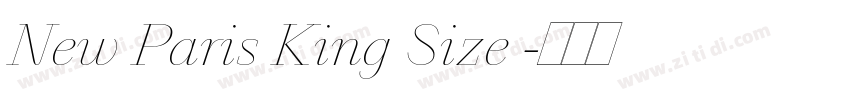New Paris King Size 字体转换